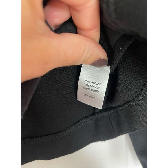 J. Jill black zipper front moto jersey jacket small - Picture 5 of 9